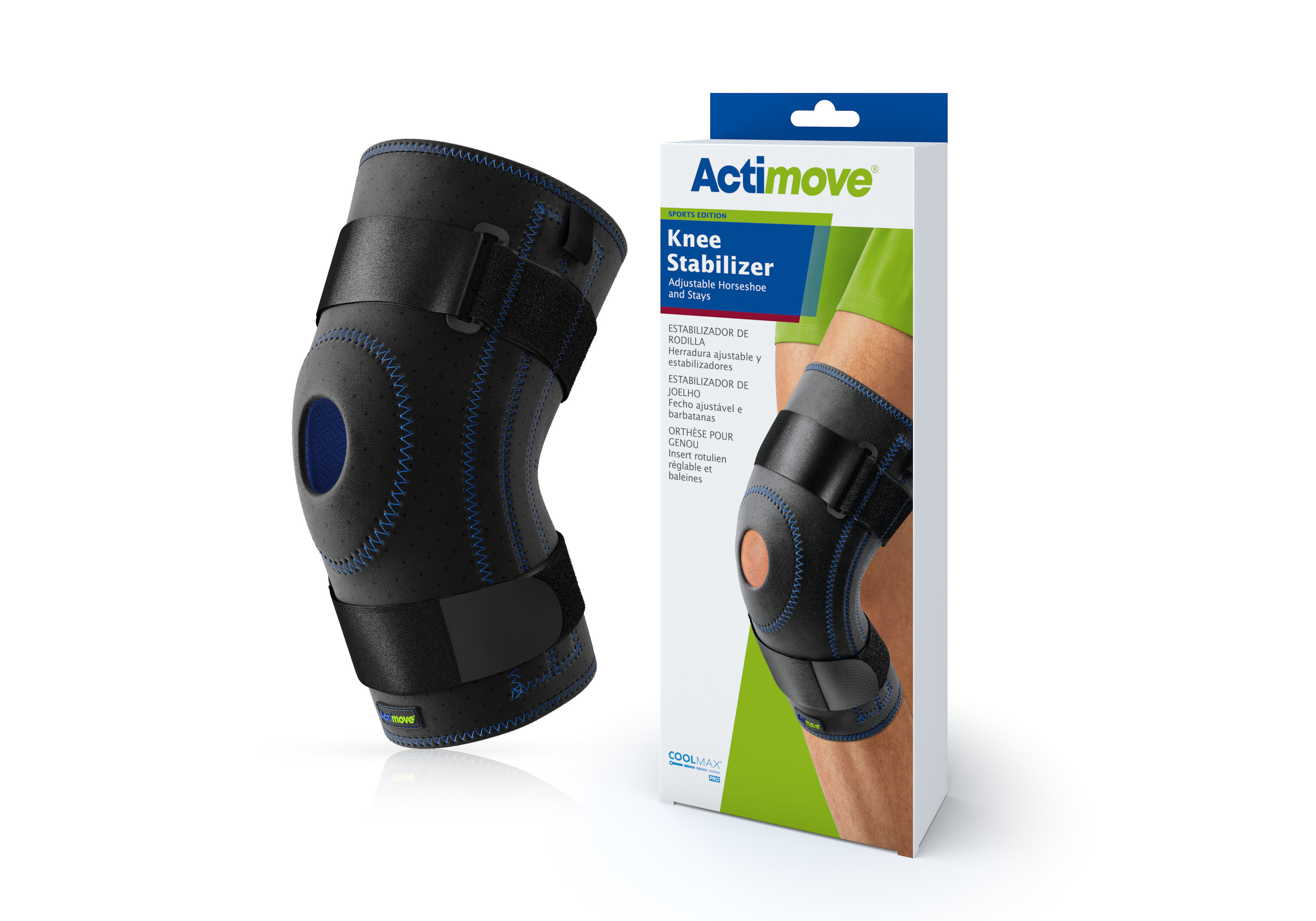 Actimove Back Support, 4 Stays - Adjustable Double Layer Compression